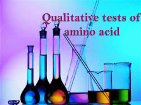 Tests of Amino acids.